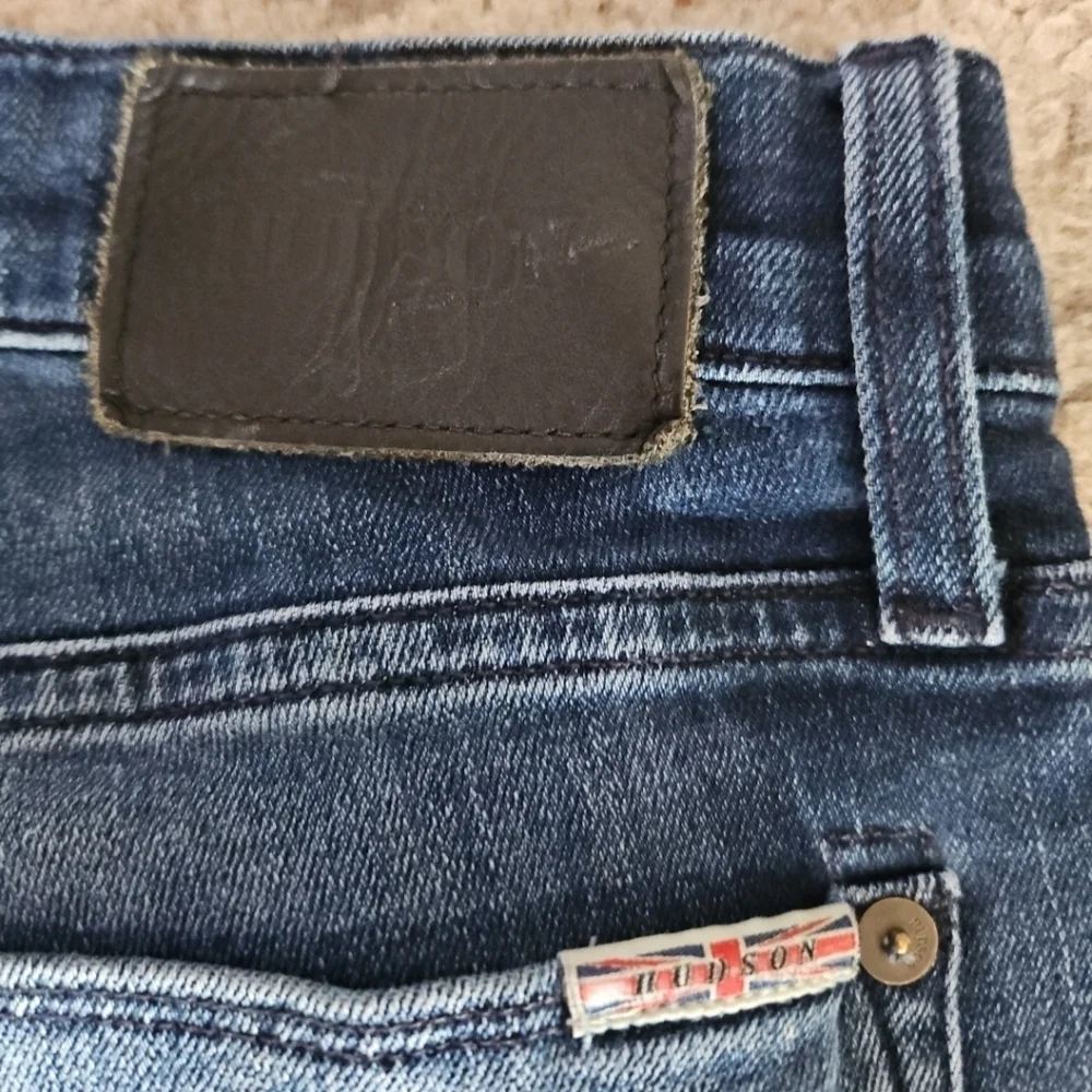 Hudson Mens Dark Wash Blake Slim Straight Premium Designer Denim Jean 31